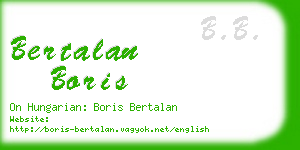 bertalan boris business card